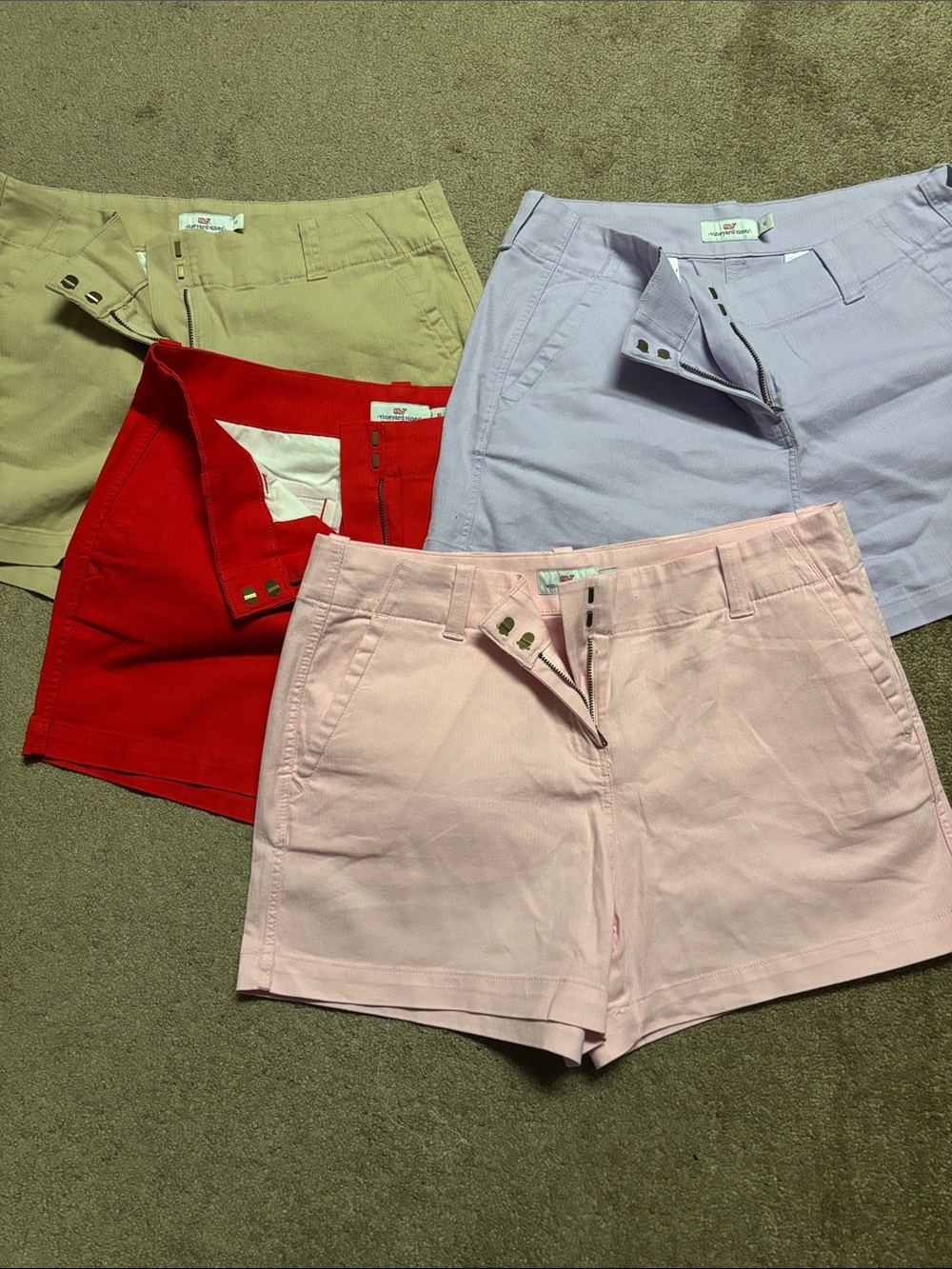 (4) 3.5 in Vineyard Vines Women's Shorts - Pink, Red, Tan, Lavender